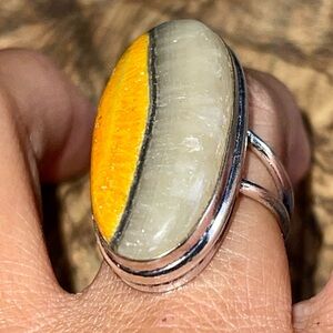 Indonesian Bumblebee Jasper Ring Size 6